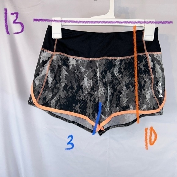 Reebok Shorts Play Dry Crossfit Running High Waist Pull On Drawstring Lined - Picture 5 of 7